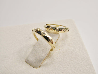 Real 10k Solid Yellow Gold Designer Earrings