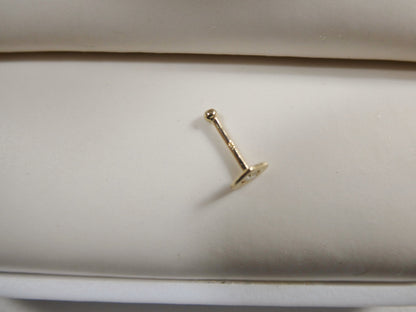 14k Real Solid Yellow Gold Heart Nose Ring