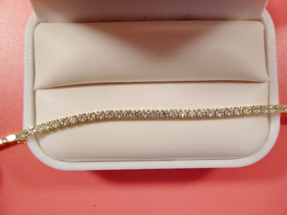 Anklet Bracelet With Extension Tennis Bracelet Real 925 Sterling Silver