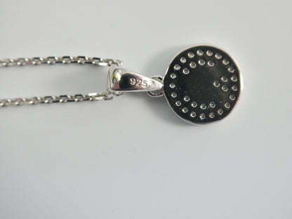 Real 925 Sterling Silver Initial Pendent With 16 Inch Cable Chain
