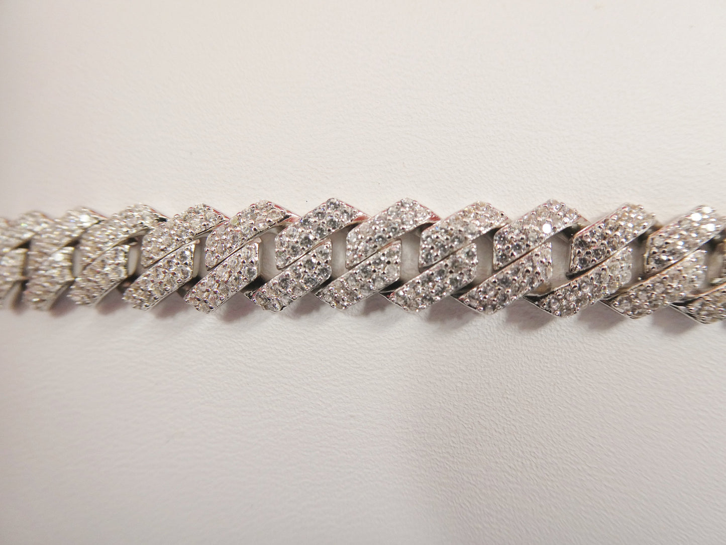 MEN LADIES 14k yellow gold color Monaco bracelet over real solid 925 sterling silver