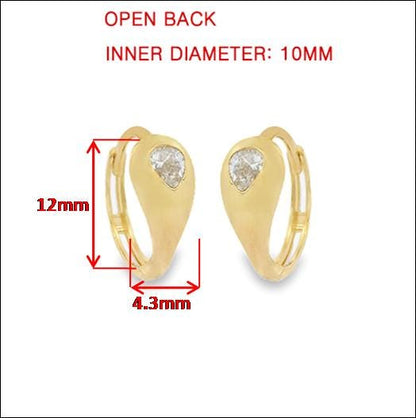 Real 10k Solid Yellow Gold Designer Earrings