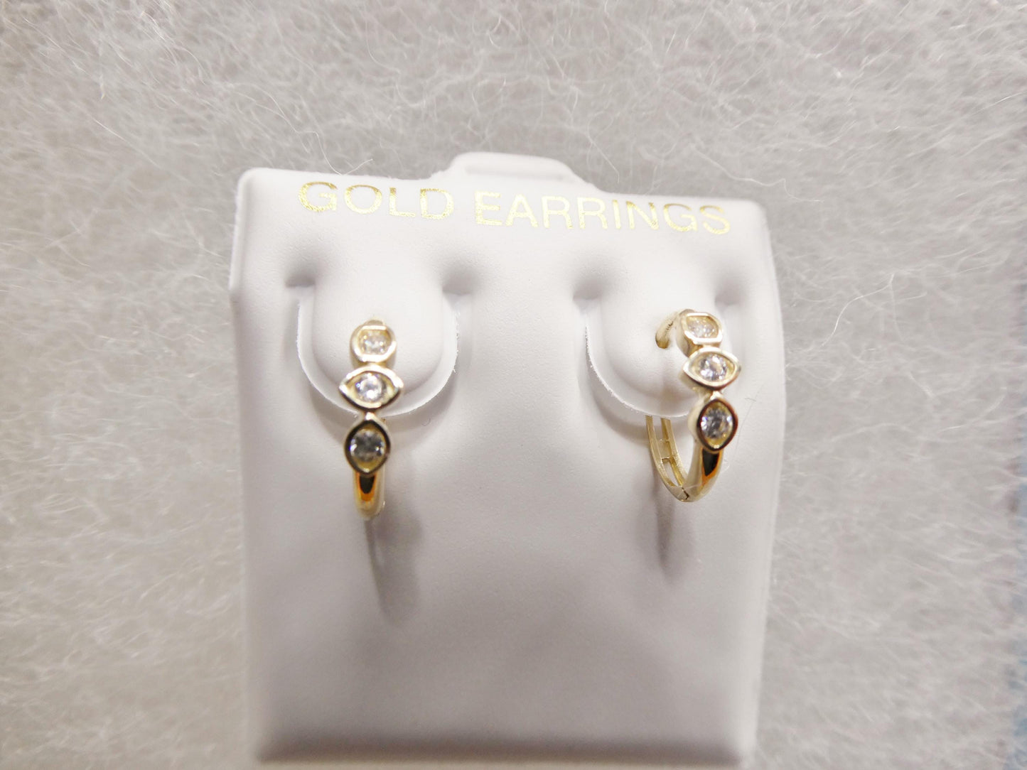 real 10k solid yellow gold designer earrings