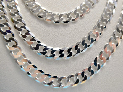 Real 925 Sterling Silver 5.6MM Italian Solid Chain Lobster Lock Clasp