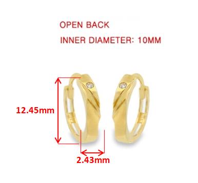 Real 10k Solid Yellow Gold Designer Earrings