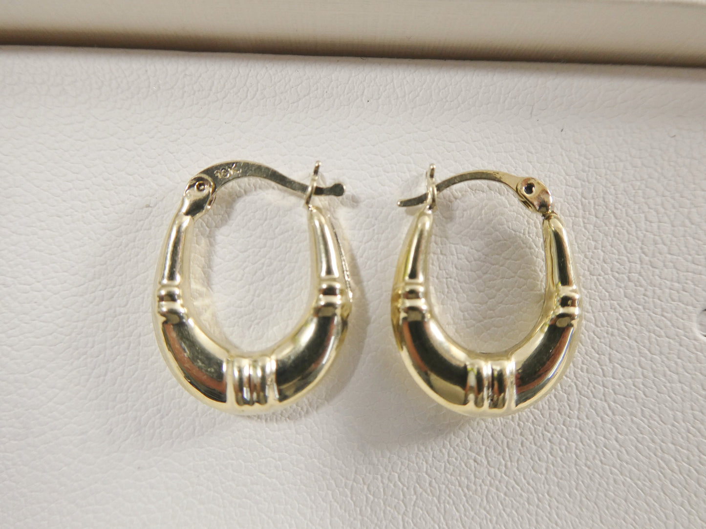 10k real solid yellow gold 12.7MM classic design baby hoop earrings