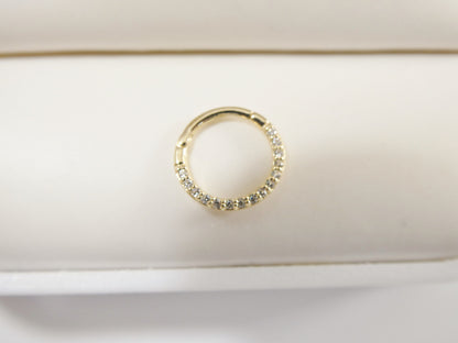 14k Real Solid Yellow Gold Cartilage Daith Septum Body Ring Piercing
