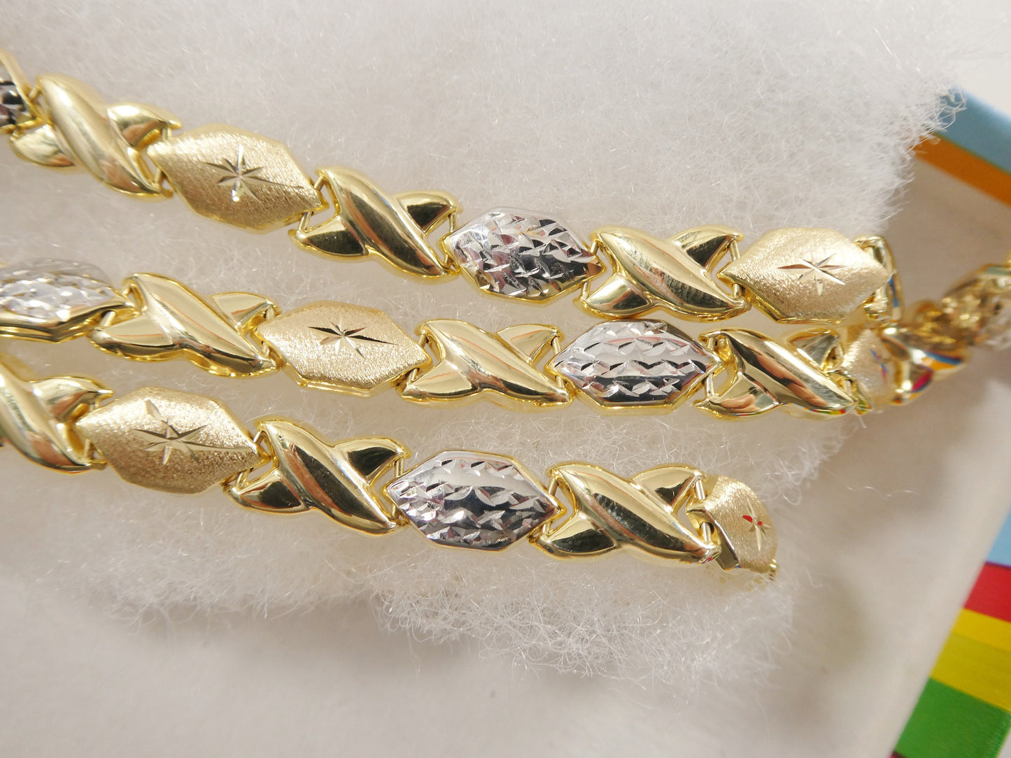 real 925 sterling silver xoxo hugs and kisses necklace two tone 14k yellow gold finish