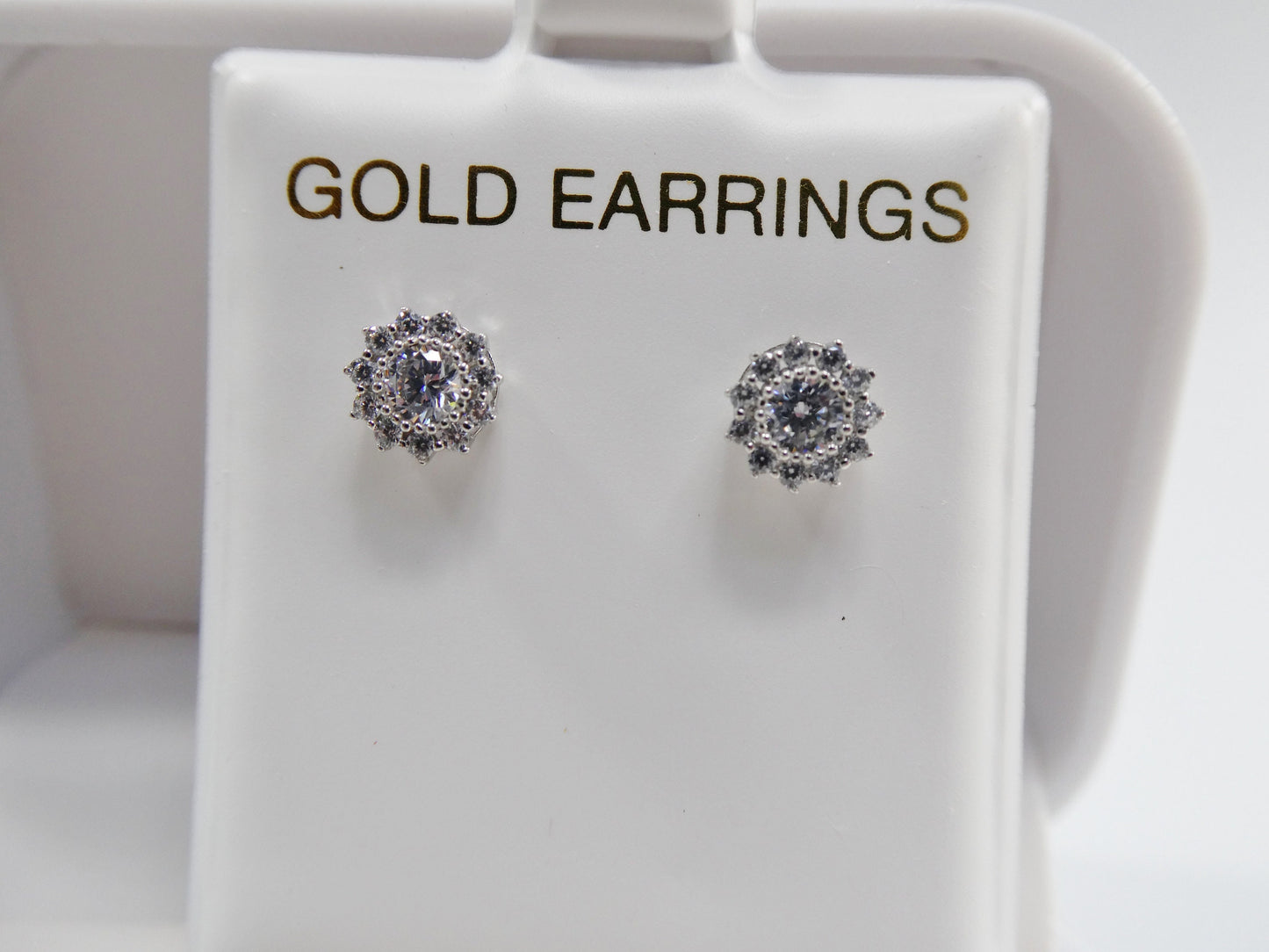 real 10k solid yellow gold push post circle stud earrings