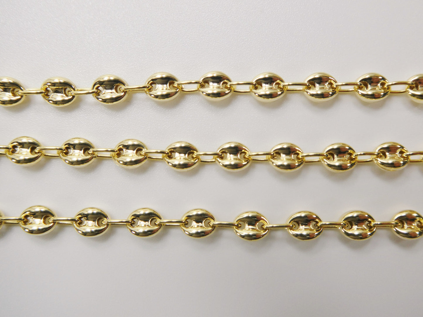 real 10k solid yellow gold 5.5/6/ 6.5 inch children/women puffed mariner bracelet