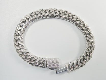 Real 925 Sterling Silver 8 Inch Monaco Bracelet