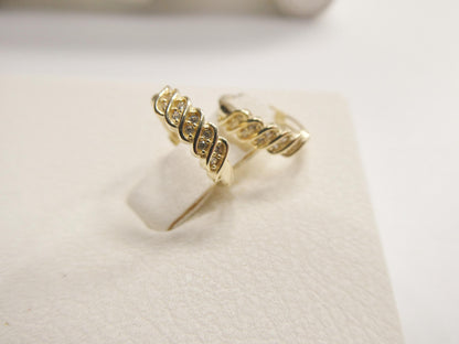 Real 10k Solid Yellow Gold Designer Earrings