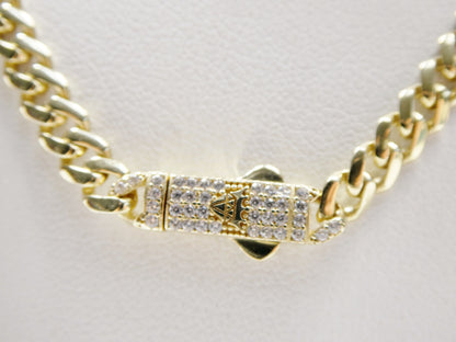 Real 10k Solid Yellow Gold 5mm Monaco Necklace