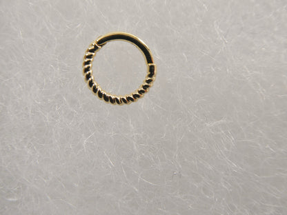 14k Real Solid Yellow Gold Cartilage Daith Septum Body Ring Piercing