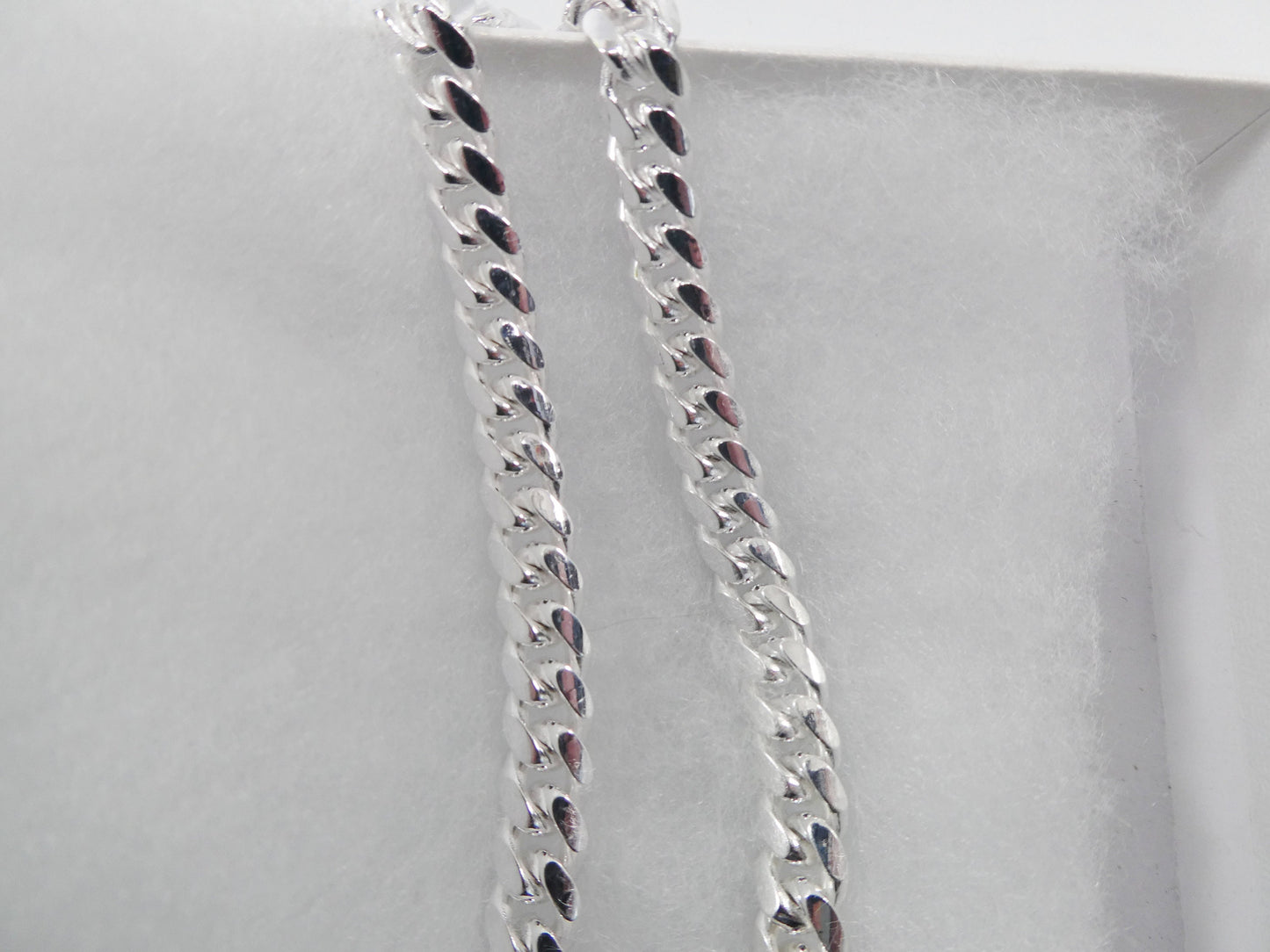 7mm real Miami link solid 925 sterling silver men bracelet safety box lock