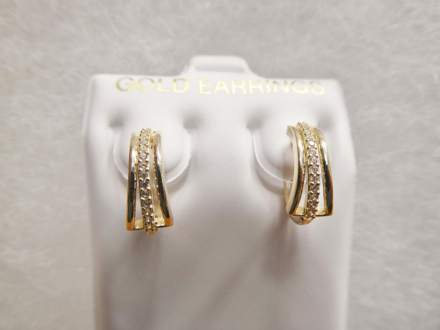 real 10k solid yellow gold designer earrings