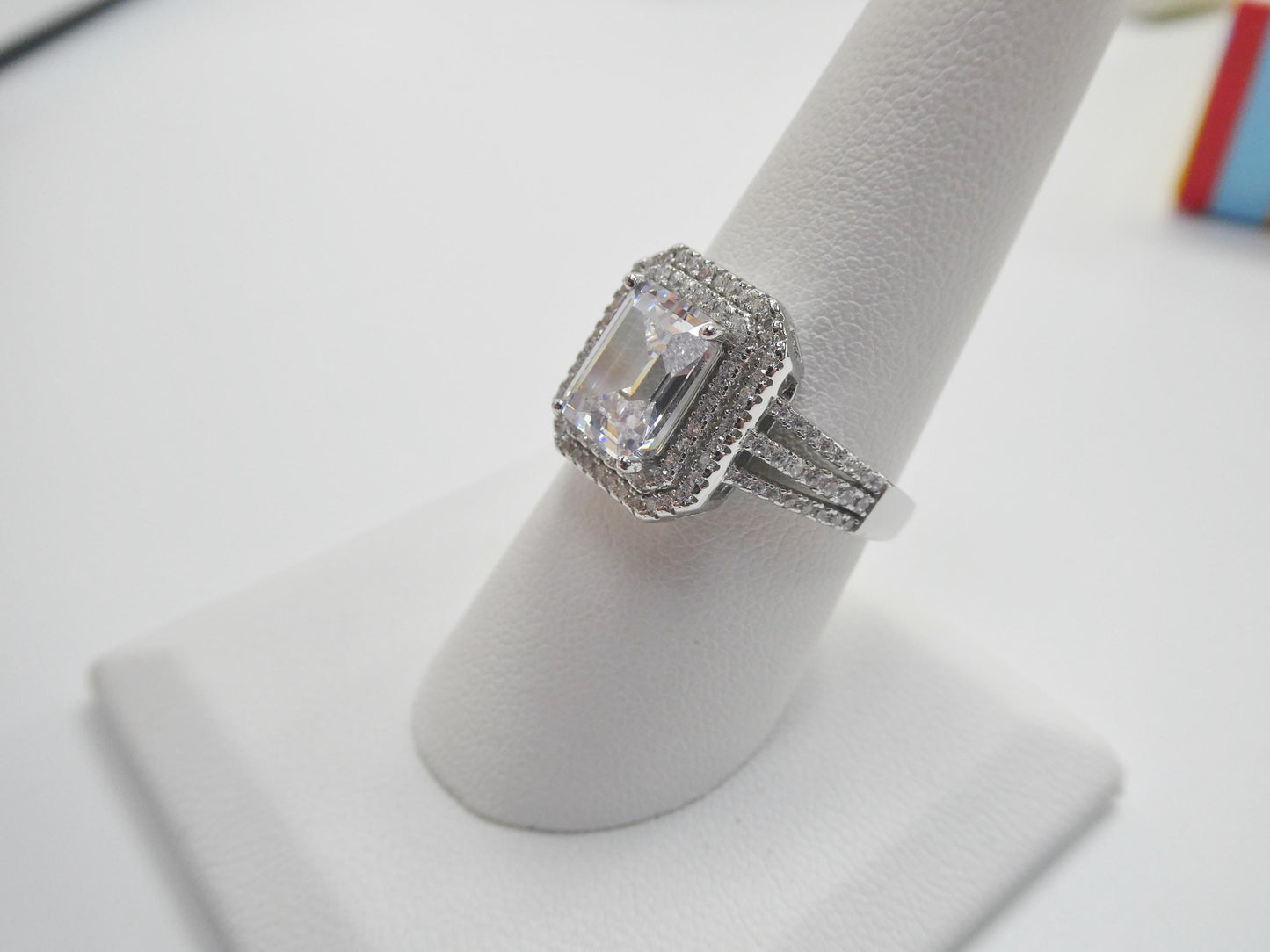 real 925 sterling silver solitaire engagement ladies ring
