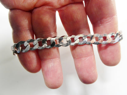 Real 925 Sterling Silver Solid Bracelet 8.5 inch