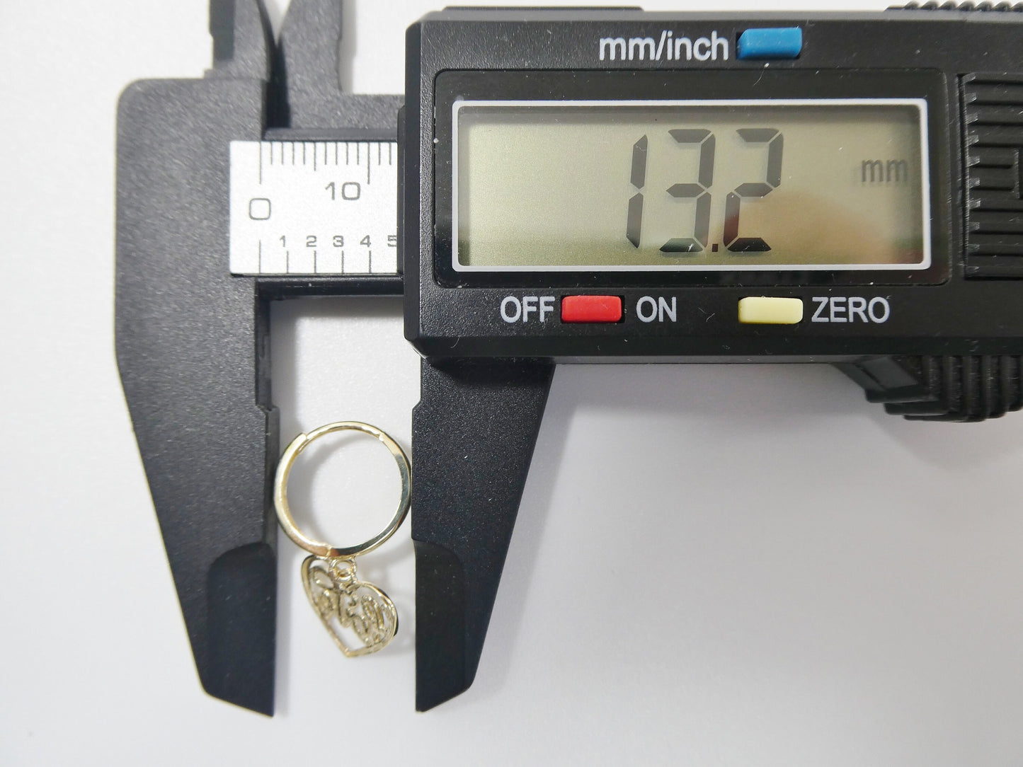 10k Yellow Gold Love Heart Hoop Earrings