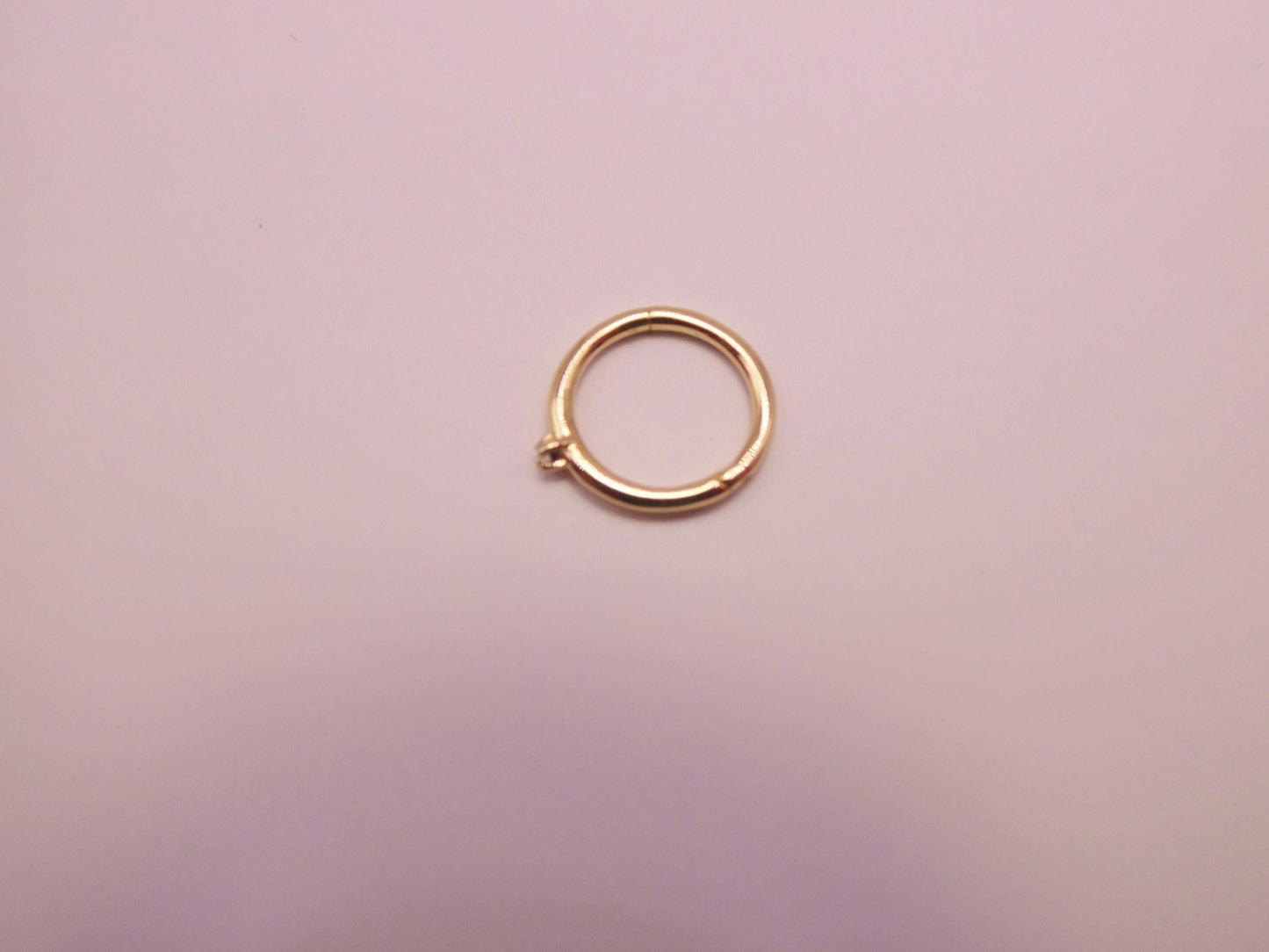 14k real solid yellow gold real diamond seamless clicker cartilage hoop