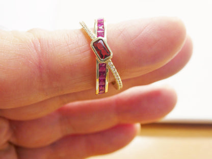 Real 925 Sterling Silver over 14 Yellow Gold Ring