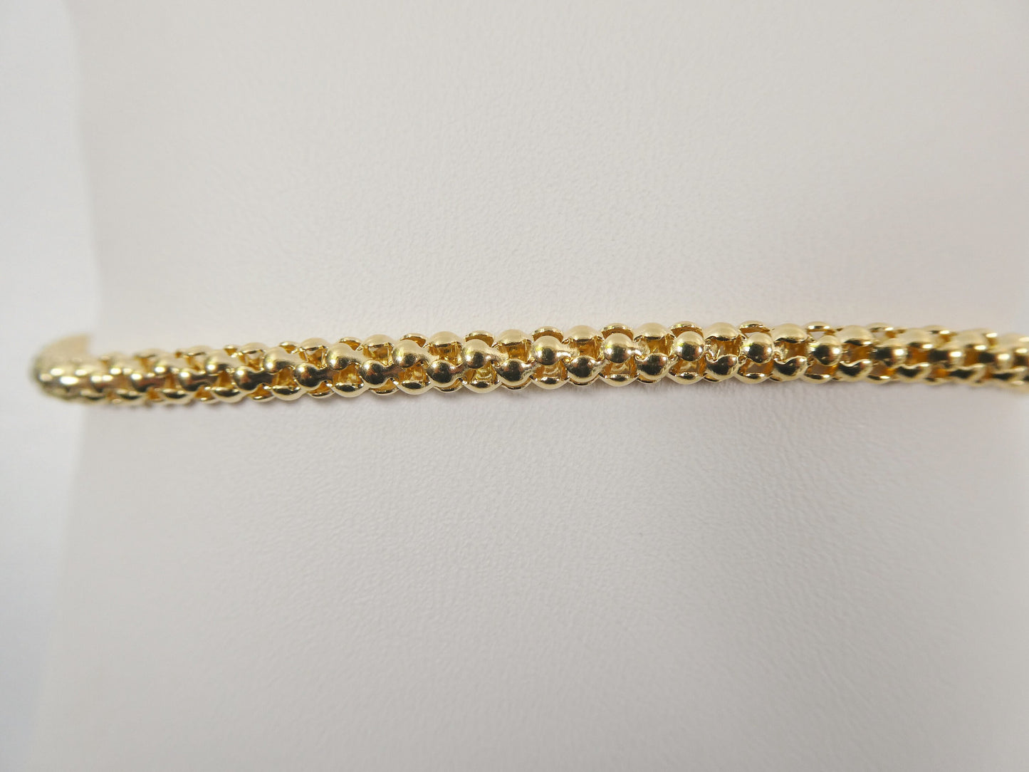 7 inch popcorn style 18k gold filled ladies bracelet