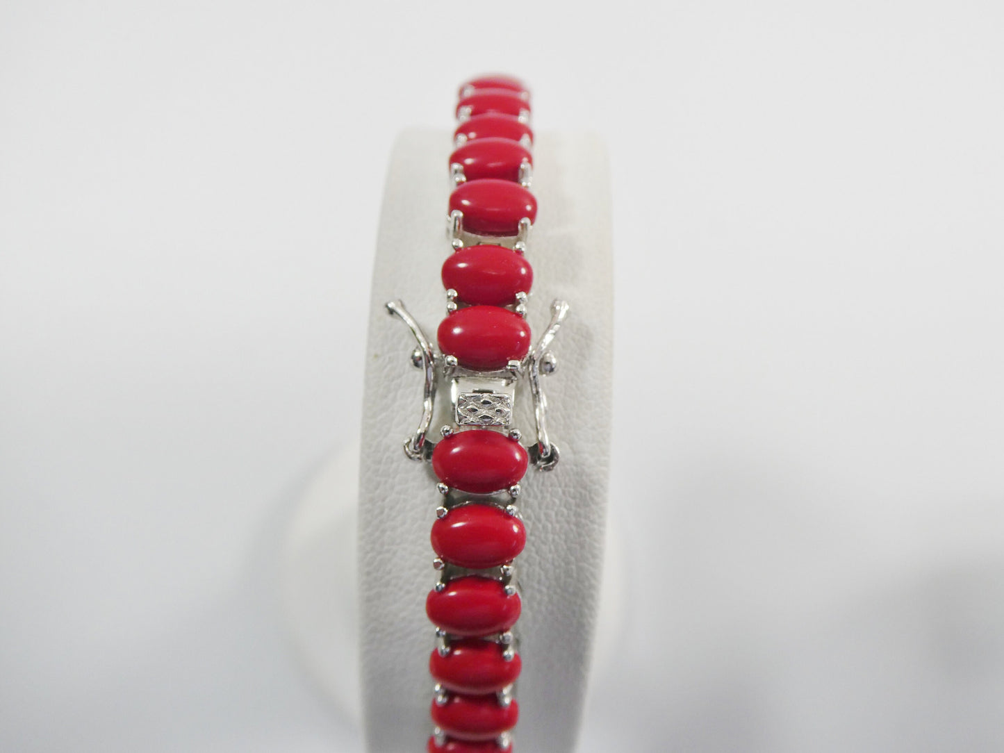 7 inch real 925 sterling silver ruby turquoise tennis bracelet