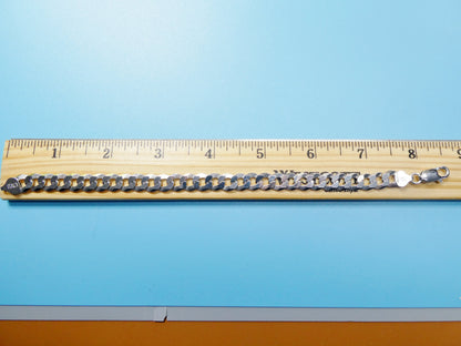 Real 925 Sterling Silver Solid Bracelet 8.5 inch