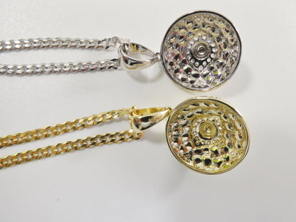 Real 925 Sterling Silver 18 inch Flat Chain and Evil Eye Pendant Charm