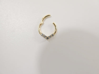14k Real Solid Yellow Gold Cartilage Daith Septum Body Ring Piercing