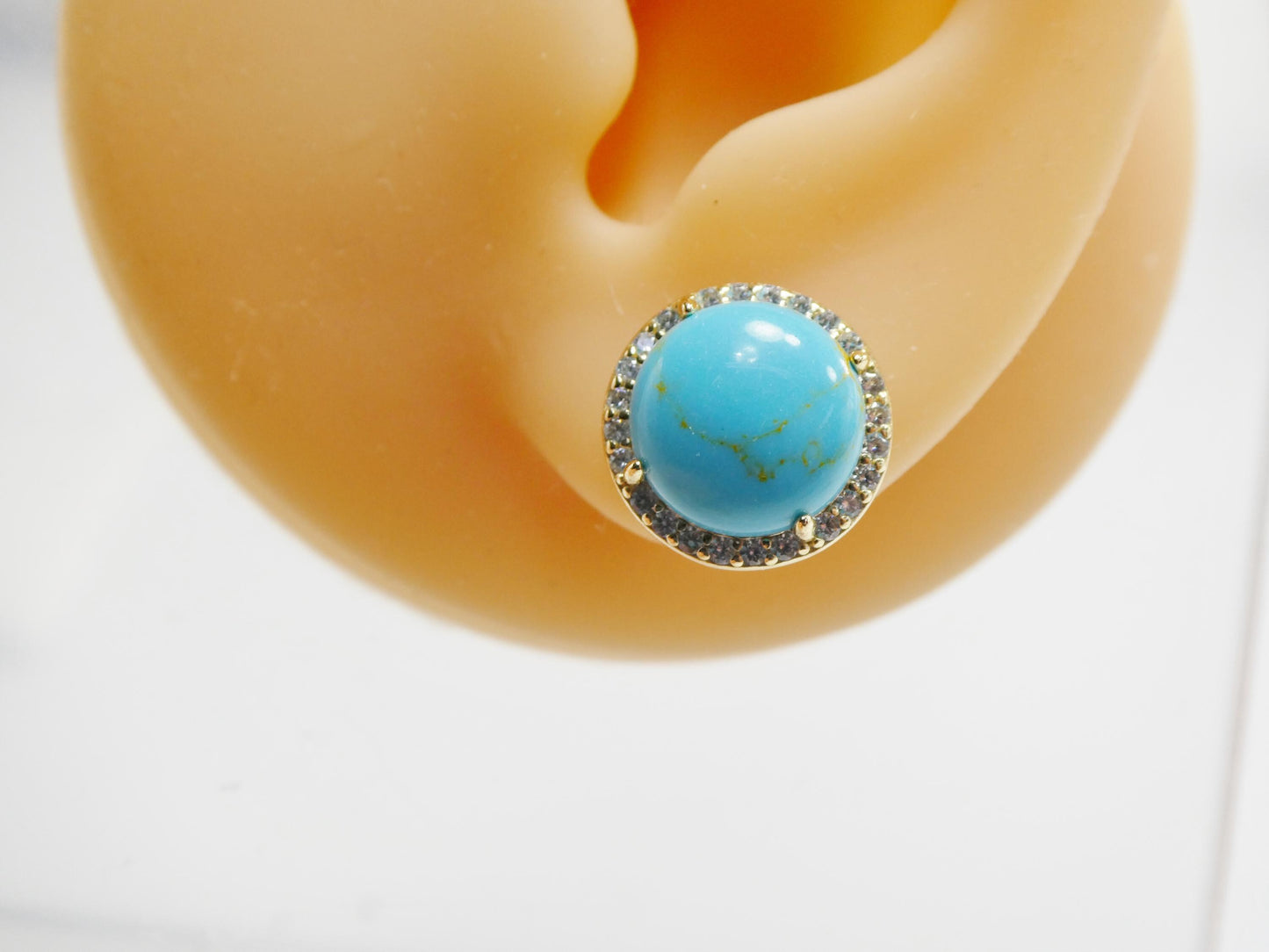 925 sterling silver gemstones stud earrings