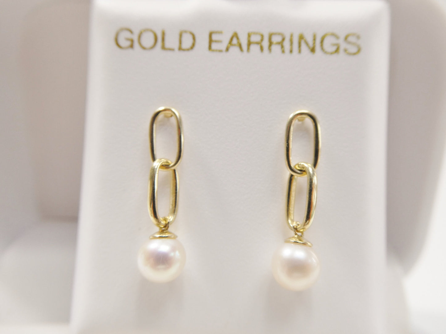 real 10k solid yellow gold freshwater cultured pearl stud earring dainty