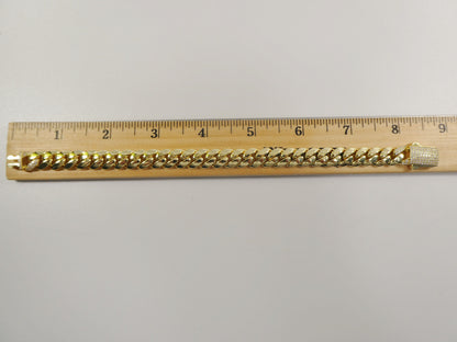18k Gold Filled Monaco 10mm Bracelet 7" 8" Length