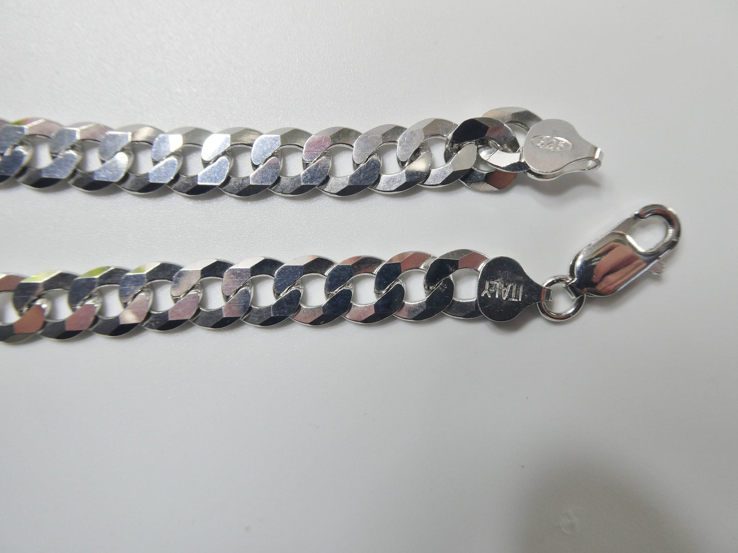 real 925 sterling silver solid bracelet 8.5 inch