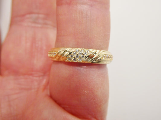 real 10k solid yellow gold women's classic ring