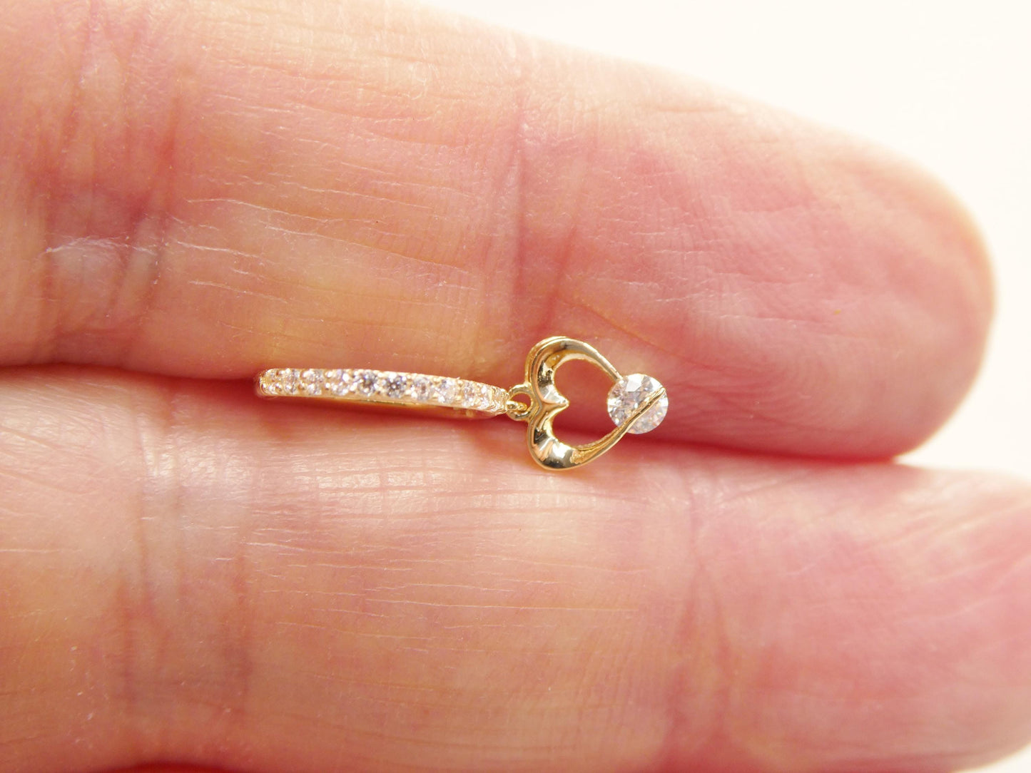 14k real solid yellow gold seamless clicker cartilage helix hoop