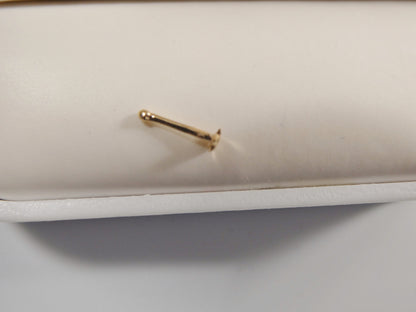 14k Real Solid Yellow Gold Star Nose Stud Ring