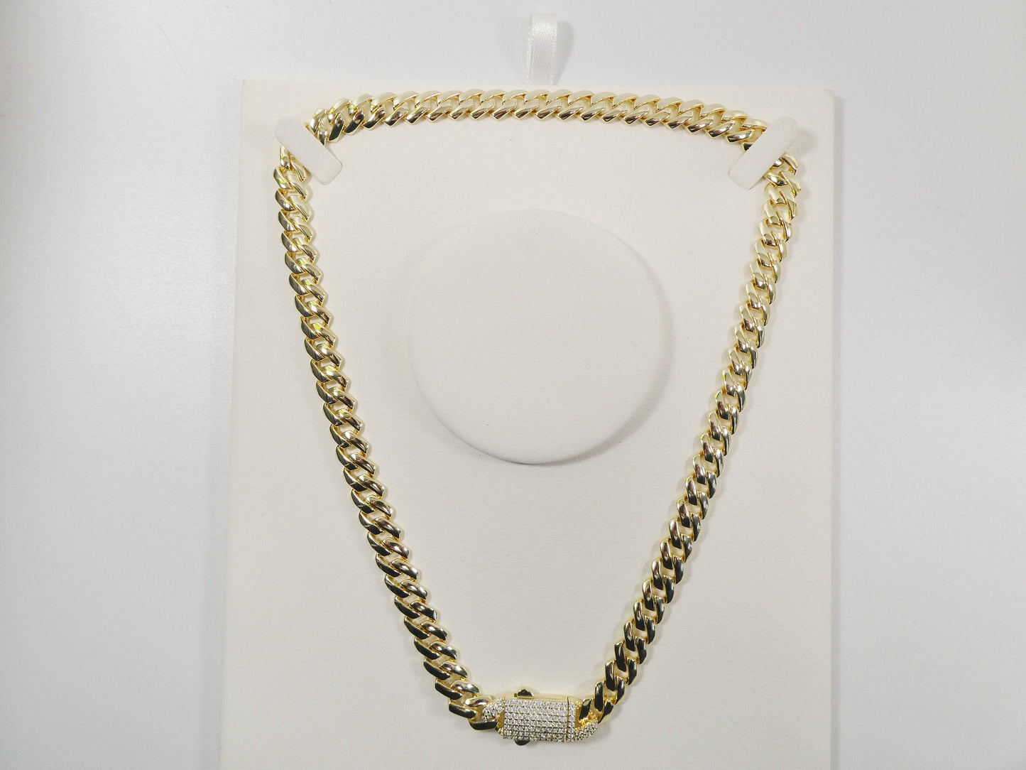 9mm 14k yellow gold filled Monaco bracelet / necklace fancy box lock