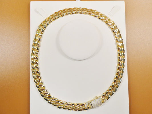 18k gold filled Monaco necklace choker necklace 12MM 16" 18" 20" length