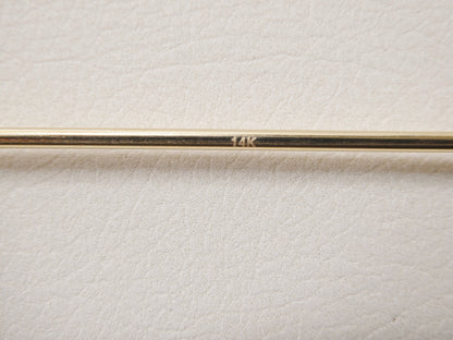 14k Real Solid Yellow Gold 60mm Straight Barbell Tongue Belly Button Ring Piercing