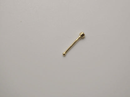14k Real Solid Yellow Gold Long Post Nose Ring