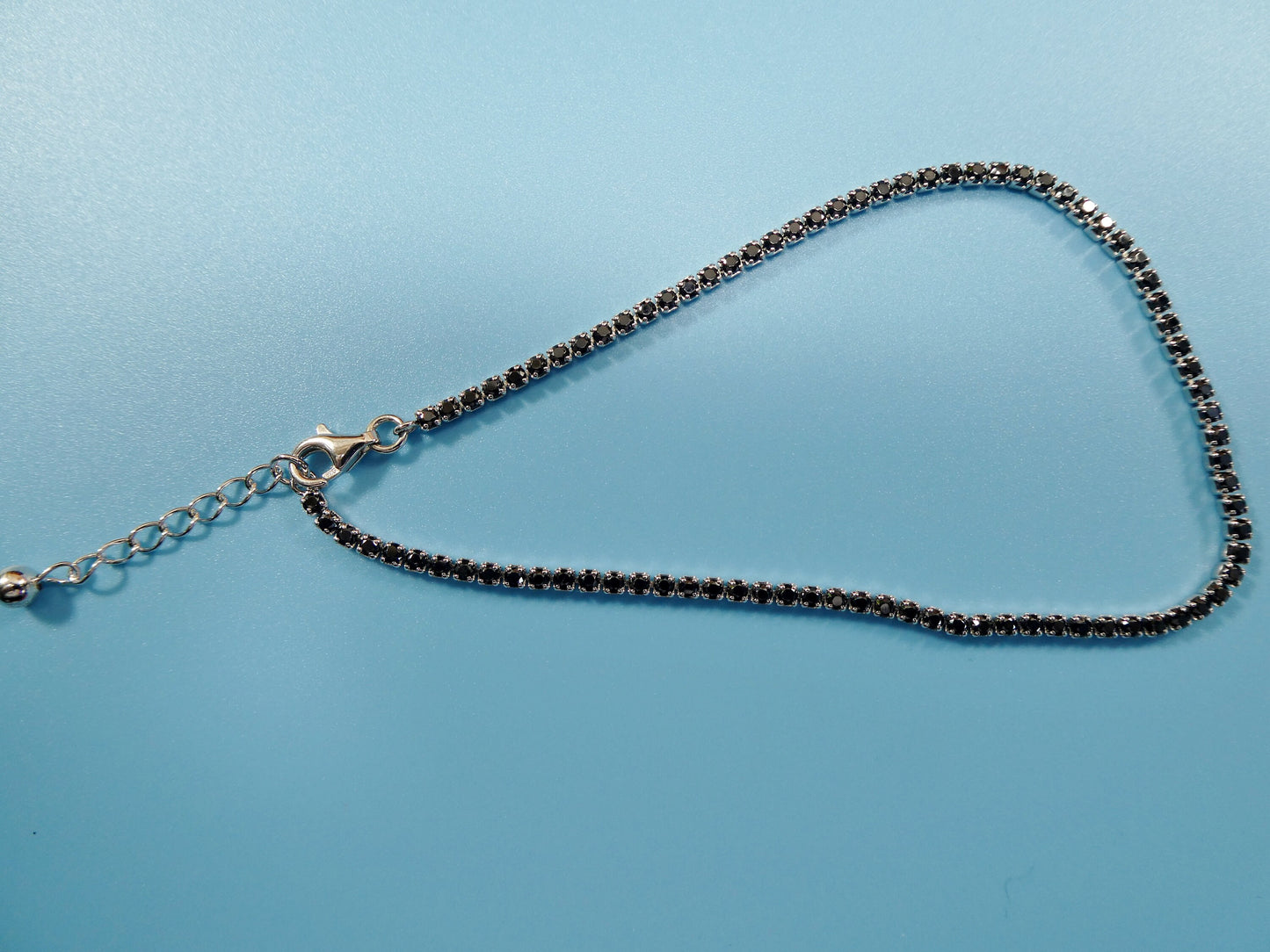 anklet bracelet with extension tennis bracelet real 925 sterling silver
