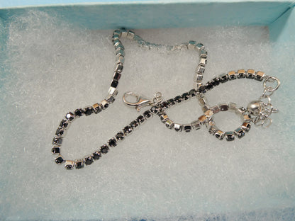 Anklet Bracelet With Extension Tennis Bracelet Real 925 Sterling Silver