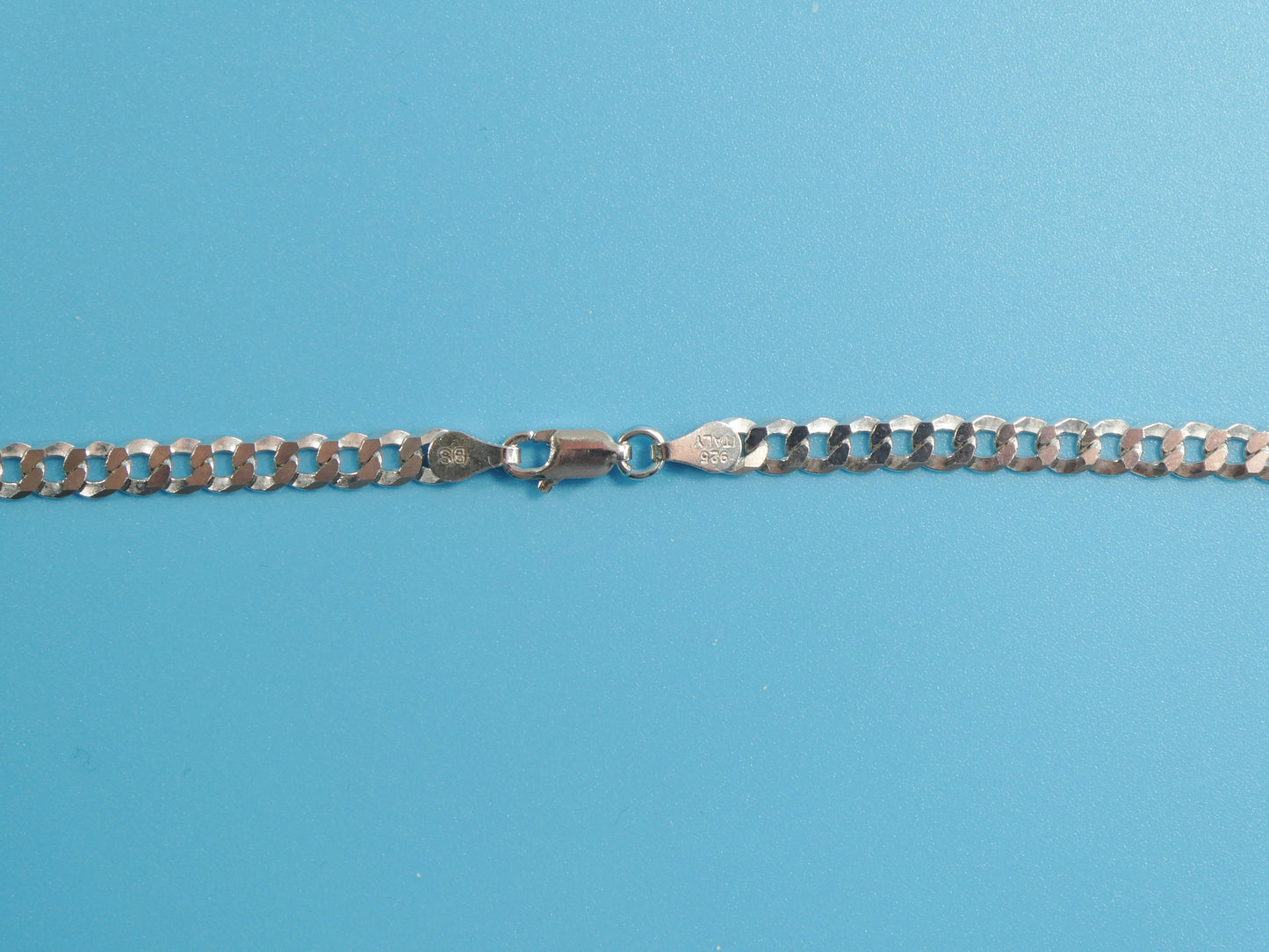 14k white gold color tone chain and large cross charm pendent over real 925 sterling silver