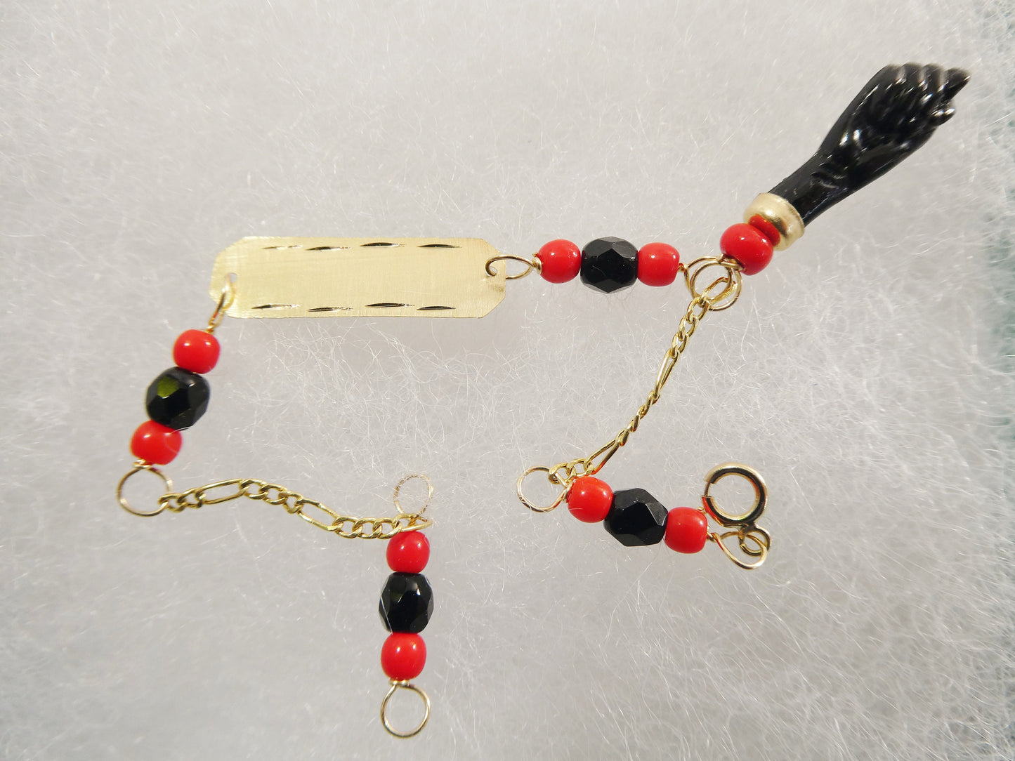real 10k solid yellow gold 5 inch azabache boy girl baby bracelet