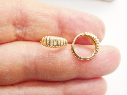 Real 10k Solid Yellow Gold Designer Earrings