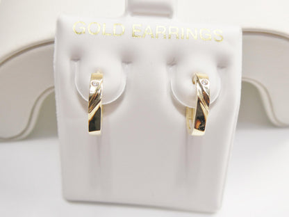 Real 10k Solid Yellow Gold Designer Earrings