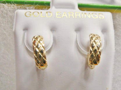 Real 10k Solid Yellow Gold Designer Earrings
