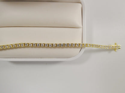 Real 925 Sterling Silver 2MM 6 INCH 6.5 INCH Tennis Ladies Bracelet