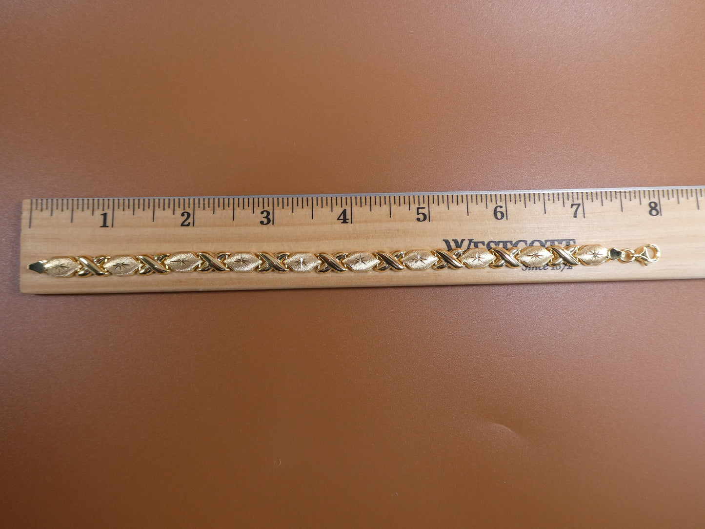 XOXO Stampato Bracelet: 14k Gold Over Sterling Silver